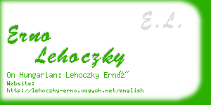 erno lehoczky business card